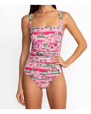 Johnny Was Ruched One Piece - Pink
