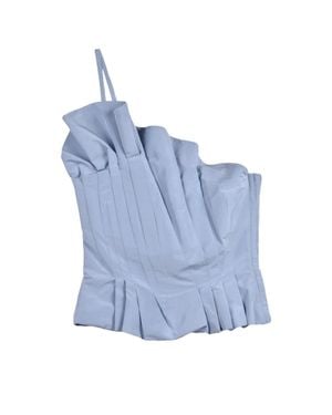 Marella Light Dorina Polyester Cotton Top - Blue