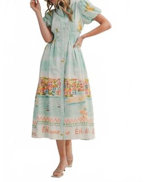 ..,merci Summer Of Love French Midi Dress - Blue