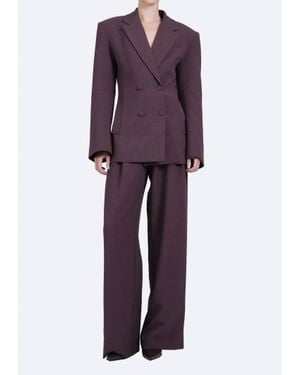 NonChalant Label Aveline Long Sleeve Blazer - Purple