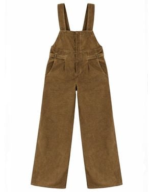 Uma Wang Cotton Panda Dungarees - Natural