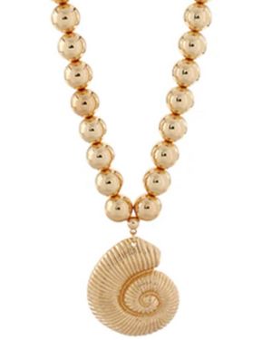 Golden Stella Sea Shell Necklace - Metallic