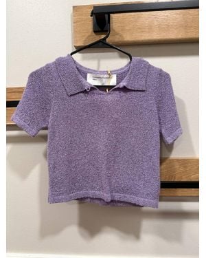 Compañía Fantástica Girl's Textured Sweater Top - Purple