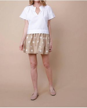 Sofia Melanie Cotton Skirt - Natural
