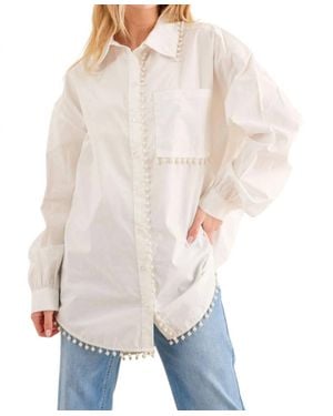 And The Why You Are Extraordinary Button Down Shirt - White