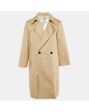 Sandro Cotton Trench Coat - Natural