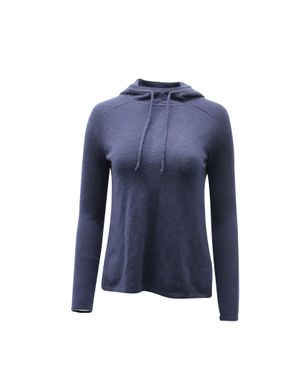 Theory Hooded Cashmere Pullover Sweater - Blue