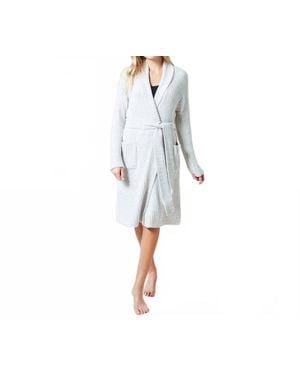 Softies Marshmallow Ribbed Wrap Robe - Black