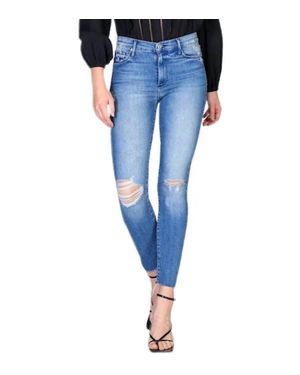Black Orchid Carmen High Rise Ankle Fray Skinny Jeans - Blue