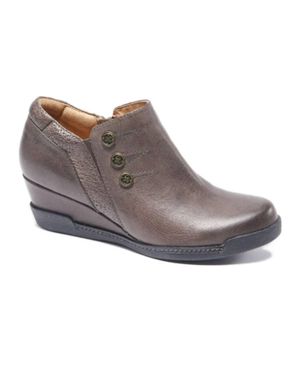 HALSA FOOTWEAR Devina Wedge Ankle Boot - Gray