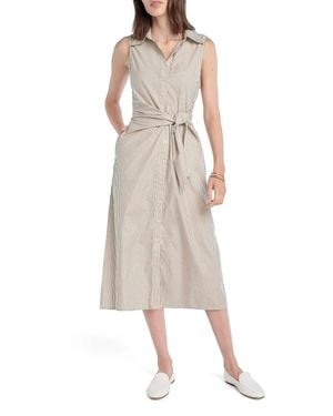 FAVORITE DAUGHTER Good Behavior Striped Midi Dress - Natural