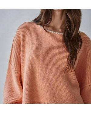 By Together Oversized Knit Sweater - Brown