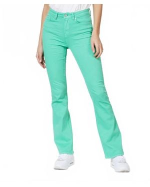 EsQualo Fallon Flair Jeans - Green