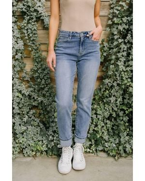 Judy Blue High Waist Boyfriend Jeans - Green
