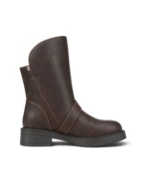 Blowfish Faux Leather Winter Biker Boots - Brown