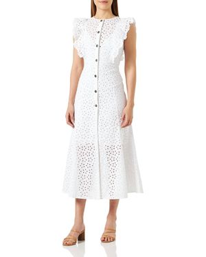 Pinko Admirable Cotton Embroidery Dress - Black