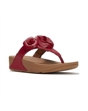 Fitflop Lulu Flower Toe-Post Sandals - Red