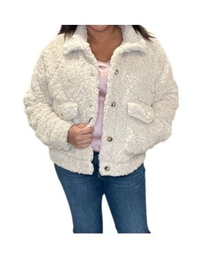 Saltwater Luxe Sherpa Button Up Jacket - Natural