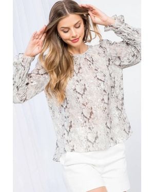 Thml Andie Snake Blouse - White