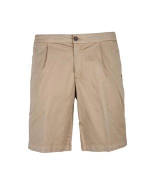 Devore Tailored Bermuda Shorts With Silk - Natural