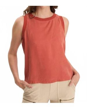 XCVI Katrine Soft Twill Elevated Tank - Red