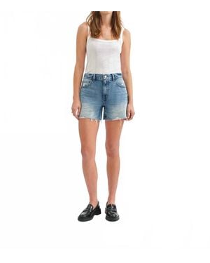 DAZE Crossroads Mid Rise Short - Blue