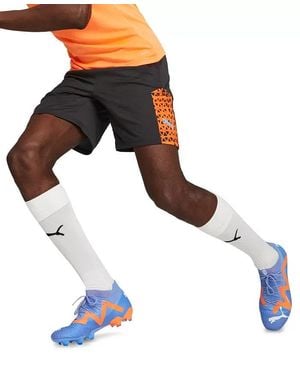 PUMA Soccer Fitness Training Shorts Elastic Waist Asm150 - Blue