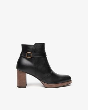 Nero Giardini Leather Ankle Boots - Black