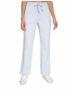 Calvin Klein Fleece High-Waist Angled-Pocket Sweatpant - Blue