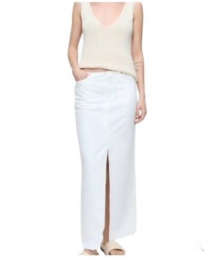 Closed 5 Pocket Denim Maxi Skirt - White