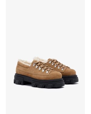 Ganni Cleated Loafers - Brown