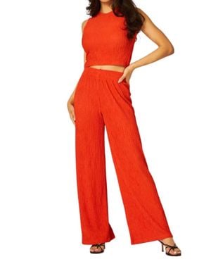 Love Poem 2-Piece Crop Pant Set - Red