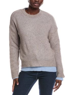 NAADAM Featherweight Layered Reversible Cashmere Sweater - Gray