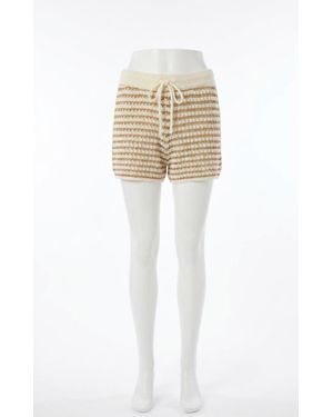 Z Supply Lyla Striped Sweater Shorts - White