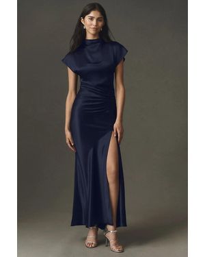 Mare Mare Cade Satin Maxi Dress By - Blue
