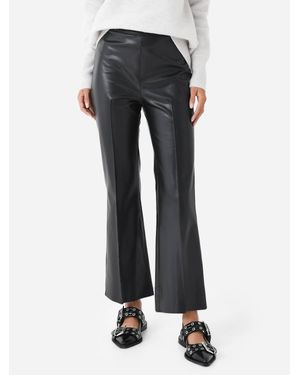 Grey/Ven Porterfield Vegan Leather Crop Flare Pant - Gray
