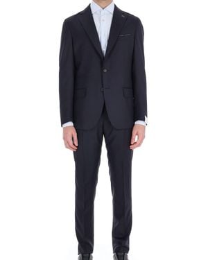 Eleventy Single-Breasted Wool Dress - Blue