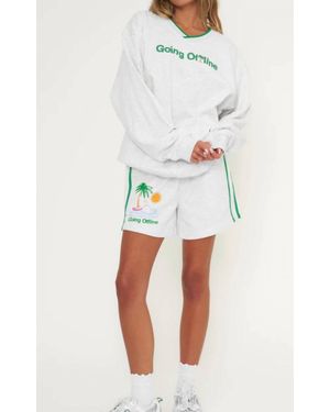 The Mayfair Group Going Offline Sweatshorts - White
