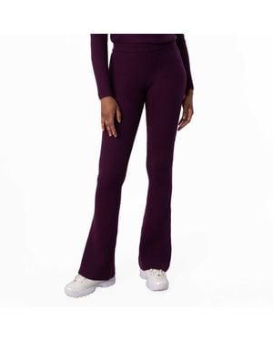Bally Orchid Wool Flared Pants - Purple