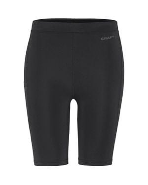 C.r.a.f.t Adv Essence Short Tights 2 Stretch Elastic Waist Red212 - Black