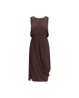 Lemaire Viscose Casual Dress - Brown