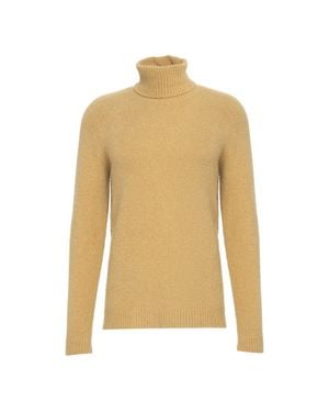 Roberto Collina Turtleneck Sweater With Classic Knit Design - Natural