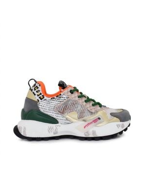 Renato Garini Round Toe Pattern Sneaker - Natural