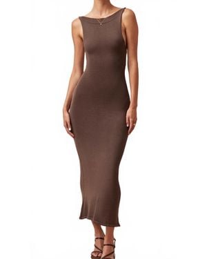 Alohas Delicate Knit Dress - Brown