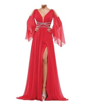 Colors Dress Chiffon Prom Gown - Red