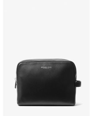 Michael Kors Hudson Leather Travel Kit - Black