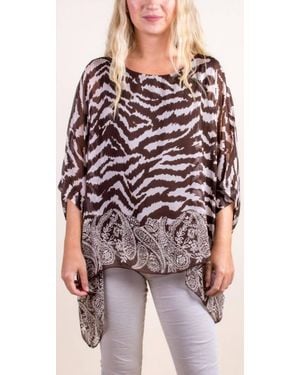 Gigi Moda Seta Unica Kaftan Top - Metallic