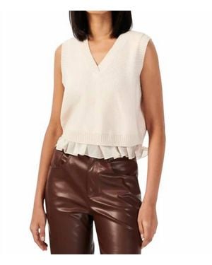 Cami NYC Irai Cropped Sweater Vest - White
