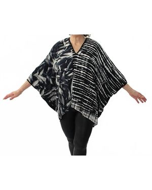 Sylca Designs Split Pattern Blouse - Black