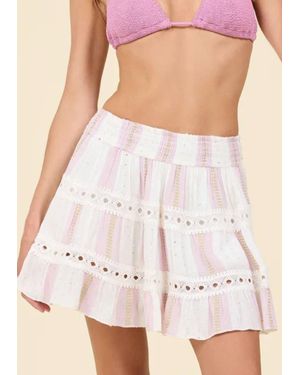 Surf Gypsy Tiered Mini Skirt - White